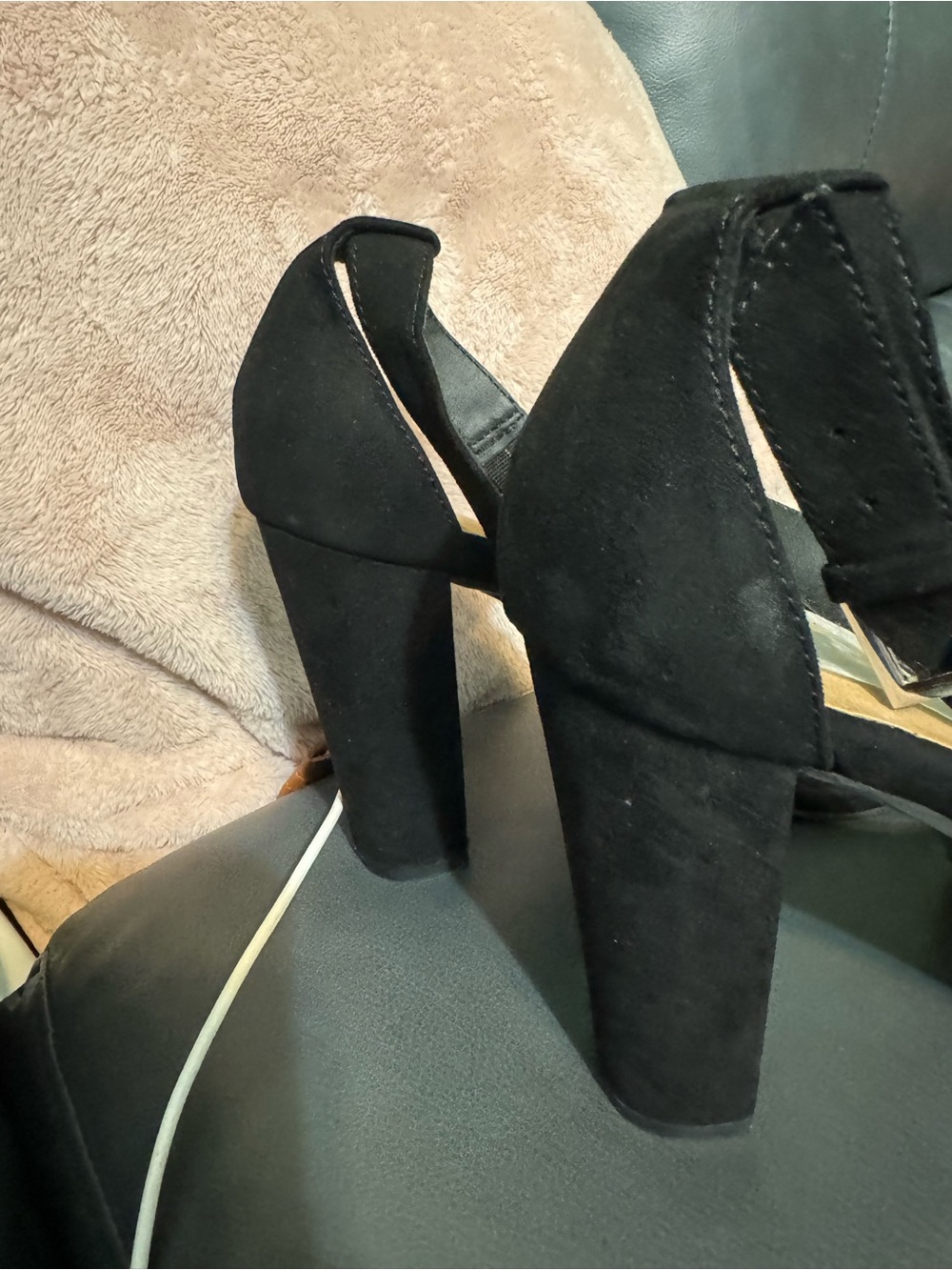 Torrid ankle strap Size 11 W sandals with 4 inch heels. Black Suede. New no tag - Picture 7 of 8